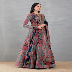 Costume de soirée pour mariée, tenue épaisse, vêtements de quotidien, robes élégantes, vêtement de pelouse pakistan, costumes pataila punk jabs, de styliste coréen - Product Image 2