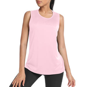 Camiseta sin mangas de entrenamiento hecha a medida para mujer, camiseta sin mangas de nailon Spandex transpirable para Fitness, camiseta de gimnasio para mujer, camiseta sin mangas de Yoga - Product Image 1