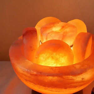 วัสดุธรรมชาติ 100% หิมาลัยชามรูปร่างโคมไฟเกลือ Top Demanded ตกแต่งชิ้นโคมไฟเกลือที่กําหนดเองโคมไฟเกลือชาม - Product Image 3