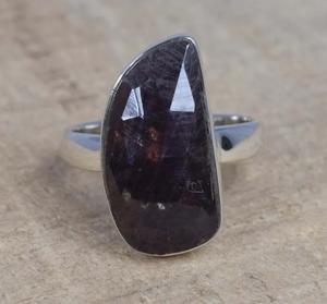 Anillo elegante de piedras preciosas facetadas de Plata de Ley 925 de zafiro múltiple Natural, joyería hecha a mano, regalo de Navidad - Product Image 1