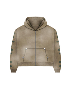 Unisex Hooded <b>Zip</b>-<b>Up</b> Tracksuit Set 100% Cotton Solid Lightweight 300g Loose Fit Casual Autumn Wear Full Length Pants Side - Product Image 6