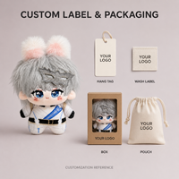 Peluche Mascotte Personnalisée en Gros 10cm OEM ODM Cadeau de Marque Personnalisé avec Logo Emballage Personnalisé MOQ 40 Jouets en Peluche