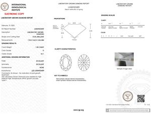 Grado superior D Color VS1 Clarity Lab creó diamantes sueltos 1.00ct Piedra DE LA India Corte ovalado blanco Fabricación de joyas de diamantes cultivados en laboratorio - Product Image 2