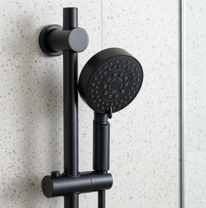 <span class=keywords><strong>Douche</strong></span> murale réglable sur <span class=keywords><strong>rail</strong></span> coulissant avec plusieurs fonctions <span class=keywords><strong>de</strong></span> pulvérisation, avec porte-savon en plastique, certifié en laiton - Product Image 3