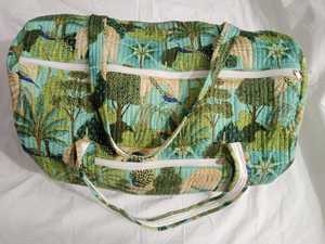 Bolsa de Mano Tipo Tote Acolchada de Algodón para Mujer, Bolsa de Fin de Semana Ecológica, Plegable, para Yoga, Compras, con Dos Asas, Lavable, con Estampado Floral, para el Hombro - Product Image 3