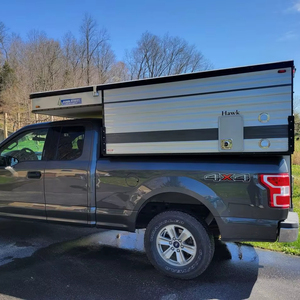 Caravane de voyage moderne 4x4 en aluminium, mini camping-car léger avec glissière, véhicule d'expédition, camping-car pour camion - Product Image 1