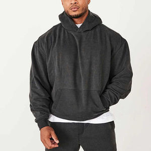 Último Diseño etiqueta personalizada lavado con ácido 100% sudaderas con capucha de algodón de alta calidad para hombres OEM ropa informal Boxy Fit lavado con ácido sudaderas con capucha para hombres - Product Image 1