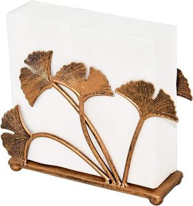 Gold Flower Design Napkin Holder & <b>Tissue</b> <b>Paper</b> Towel Dispenser Dining Table Decor Accessory for Kitchen Restaurant Accessories - Product Image 3