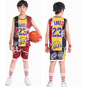 卸売ホットセール速乾性格安子供用バスケットボールユニフォーム子供用レトロバスケットボールジャージスーツ通気性ジョキッチ・ドンチッチ - Product Image 1