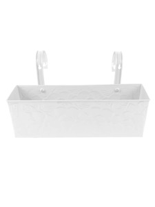 Metal Rectangular Flower Bucket Pots <b>Planter</b> Home Decorative Metal <b>Indoor</b> Pots for Flowers for White Color <b>Hanging</b> Use - Product Image 3