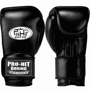 Ropa de entrenamiento Guantes de boxeo ganadores negros personalizables Cuero genuino de alta calidad para Artes Marciales Cuero genuino de alta calidad - Product Image 5
