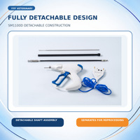 YYF SM1100D Pince de scellement bipolaire pour vaisseaux 10mm 37cm, coupeur laparoscopique détachable et réutilisable pour la chirurgie vétérinaire