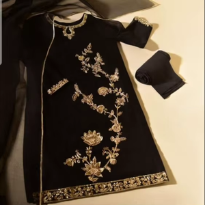 ---TRENDY-&-LATEST---BEAUTIFUL-HEAVY--KURTA WITH PANT <b>for</b> Party-wear-<b>dress</b> with Applique Work <b>for</b> Party/ Wedding =2021. - Product Image 6