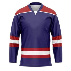 Jersey de hockey sobre hielo sublimado personalizable con números y logotipos personalizados para sesiones de práctica de equipos y ligas - Product Image 1