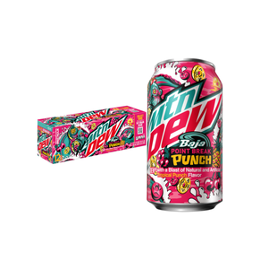 Mountain Dew Edición Limitada Baja Point Break Punch, 12 Latas de 12 Onzas, Electrizante Sabor Tropical Punch con Cafeína - Product Image 1