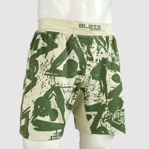 Pantalón Corto Ligero de MMA Blaze Fight Wear al por Mayor, Pantalón Corto Personalizado de Lucha BJJ Elástico en Cuatro Direcciones para Entrenamiento Sin Gi con Cintura Media - Product Image 3