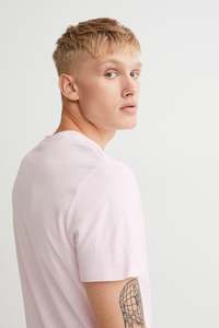 T-shirt en coton personnalisé doux et ample à la mode pour hommes - Product Image 3