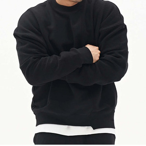 Custom Logo Embroidery Oversize Cotton Crew Neck Sweatshirts Winter Streetwear Solid 360g Breathable Quick Dry - Product Image 4