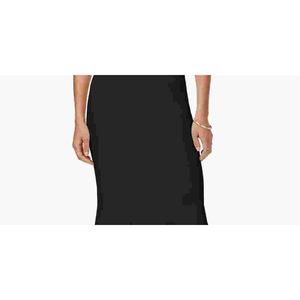 Falda Midi Negra Cómoda para Mujer Rachel Roy, Estilo Formal Coreano, Jacquard Elástico, Cintura Imperio, Estampado, Ideal para Primavera - Product Image 2