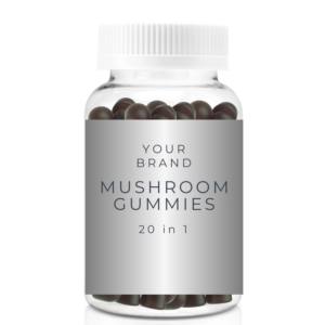 Complément alimentaire pour adultes, gommes aux champignons de qualité supérieure, 20 en 1, marque privée, certifié GMPc, vente chaude - Product Image 1