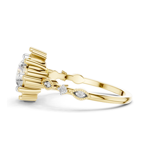 Anillo de Diamante Cultivado en Laboratorio de 1.04 CT para Mujer, Claridad VVS-VS, Color EF, Oro de 18KT, 14KT, 10KT y Plata 925, Rosa, Amarillo, Blanco - Product Image 4