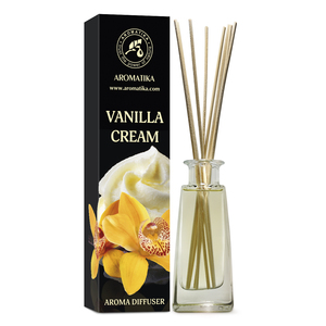 Diffuseur de parfum Aromatika Crème Vanille 100ml avec un parfum chaud et sucré de dessert, parfum d'ambiance longue durée - Product Image 1