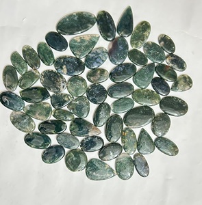 AAA Grade 100% Agate Mousse Naturelle Pierres Précieuses en Vrac Cabochon de Taille Personnalisée Bijoux Assortis Grossiste Mélange de Forme de Pierres Précieuses - Product Image 6