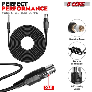 ไมโครโฟน 5Core XLR ไดนามิก ไมค์คาราโอเกะ ไมค์ร้องเพลง ไมค์สตูดิโอ ไมค์แบบมือถือ - Product Image 4