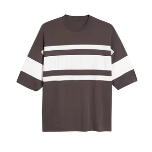 Camiseta de algodón 100% para hombre de moda Diseño gráfico único Tela de verano cómoda 260 gramos Peso Patrón sólido Tipo en blanco - Product Image 3