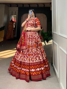 Lehenga choli โดย fabzone พิมพ์ลายผ้า tussar Silk patola ล่าสุด - Product Image 5
