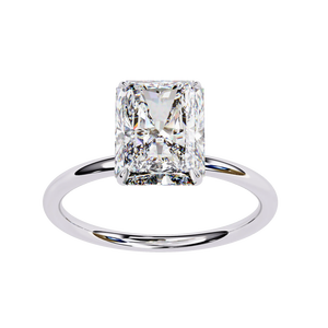 Radiant Cut <b>Solitaire</b> Moissanite <b>Ring</b> 2.50 Carat Elegant and Dazzling Jewelry Piece - Product Image 4