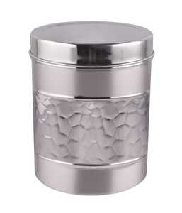 Stainless Steel <b>Marble</b> Design Canister Silver Color Single Wall Unique Design Stainless Steel at Wholesale Price - Product Image 1