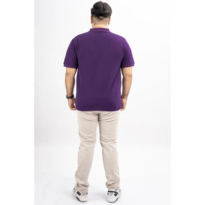 Polo Rojo de Manga Corta para Hombre, 100% Algodón, Transpirable, Informal, de Punto Jersey, Color Sólido, Corte Regular - Product Image 5