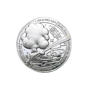 Logotipo personalizado disponible Espejo Plata Moneda personalizada Moneda de metal redonda de doble cara - Product Image 4