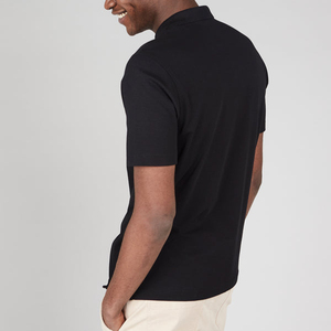 Nouveauté, polos pour hommes 100% coton, MOQ faible, logo brodé personnalisé, polos à manches courtes unis à vendre - Product Image 2