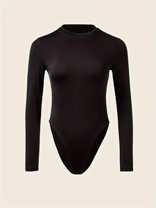 บอดี้สูทแบบชิ้นเดียวสำหรับผู้หญิงชุดว่ายน้ำคอกลมแขนยาวแบบลำลองใหม่สำหรับฤดูร้อน2025 - Product Image 6