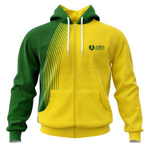 Sweat-shirts de sport pour hommes de qualité supérieure, 100% polyester, couleur unie, respirants, vente en gros - Product Image 3