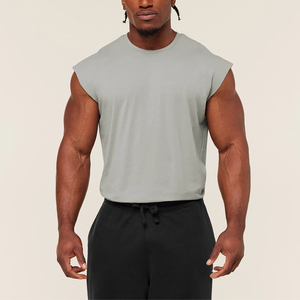 เสื้อกล้ามผู้ชายออกแบบเอง 280 กรัม ผ้าฝ้าย ไซส์ใหญ่ ระบายอากาศได้ดี เหมาะสำหรับออกกำลังกาย ฟิตเนส เทรนนิ่ง ยิม ออกกำลังกาย เสื้อกล้ามถักแบบซักได้ - Product Image 2