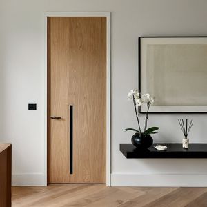 Porte CAESAR sur mesure pour salon et bureau, en bois massif, avec cadre, pour appartement, résistante à l'eau, film PVC, installation facile - Product Image 3