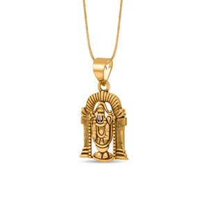 Tirupati Balaji Gold <b>Pendant</b> <b>Necklace</b>-Religious Fine Jewelry <b>for</b> <b>Men</b> & Women - Product Image 4