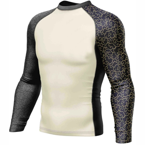 Grpling MMA rash GUARD เสื้อรัดรูปของคุณเอง BJJ rashguard พิมพ์ลายออกแบบได้ตามต้องการเทคโนโลยี - Product Image 4