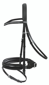 Banda de nariz media redonda de alta calidad para brida de filete de charol superior para montar a caballo a precio premium - Product Image 2