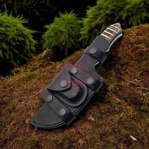 Cuchillo rastreador de acero de Damasco de alto carbono Cuchillo de caza de supervivencia al aire libre - Product Image 6