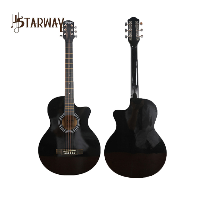Wholesale Custom Logo 6 Strings Guitar 38 Inch Solid Folk Guitarra With Bag Musical Instrument for Performance