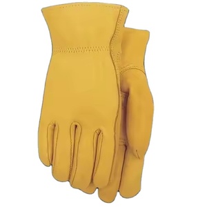 Heavy-Duty Sheep Grain Leather <b>Driver</b> <b>Gloves</b> Comfortable Soft Heat Anti-Static Safety <b>Gloves</b> for Personal Gardening Hand Arm - Product Image 3