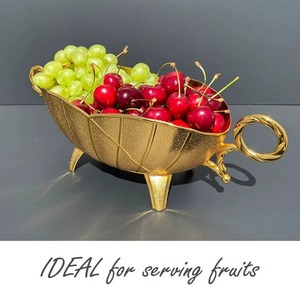 Usine directe de l'Inde meilleure qualité en métal poli fruits et noix snacks bol fantaisie personnalisé bol décoratif de table - Product Image 6