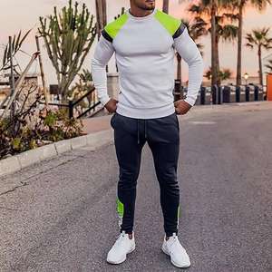 Survêtement en éponge française avec strass Ensemble pantalon de survêtement évasé et sweat à capuche en coton survêtements personnalisés pour hommes - Product Image 4