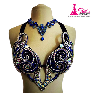 Bikini de una Pieza Hecho a Mano para Mujer, Ecológico, Elástico, Transpirable, con Cuentas Brillantes, Material de Spandex/Nailon - Product Image 1