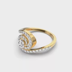 ชุดแหวนสไตล์วินเทจแหวนอาร์ตเดคโค1.50 CT ทรงกลมตัดในห้องปฏิบัติการแหวนหมั้นเพชร14K ของขวัญทองคำแข็งสำหรับเจ้าสาว - Product Image 3