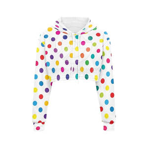 Sudadera Corta Informal de Invierno para Mujer, Diseño Personalizado, Color Sólido, Cómoda, con Logotipo Frontal, Ecológica, de Algodón/Poliéster - Product Image 6